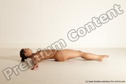 Nude Gymnastic poses Woman White Moving poses Athletic medium brown Dynamic poses Pinup